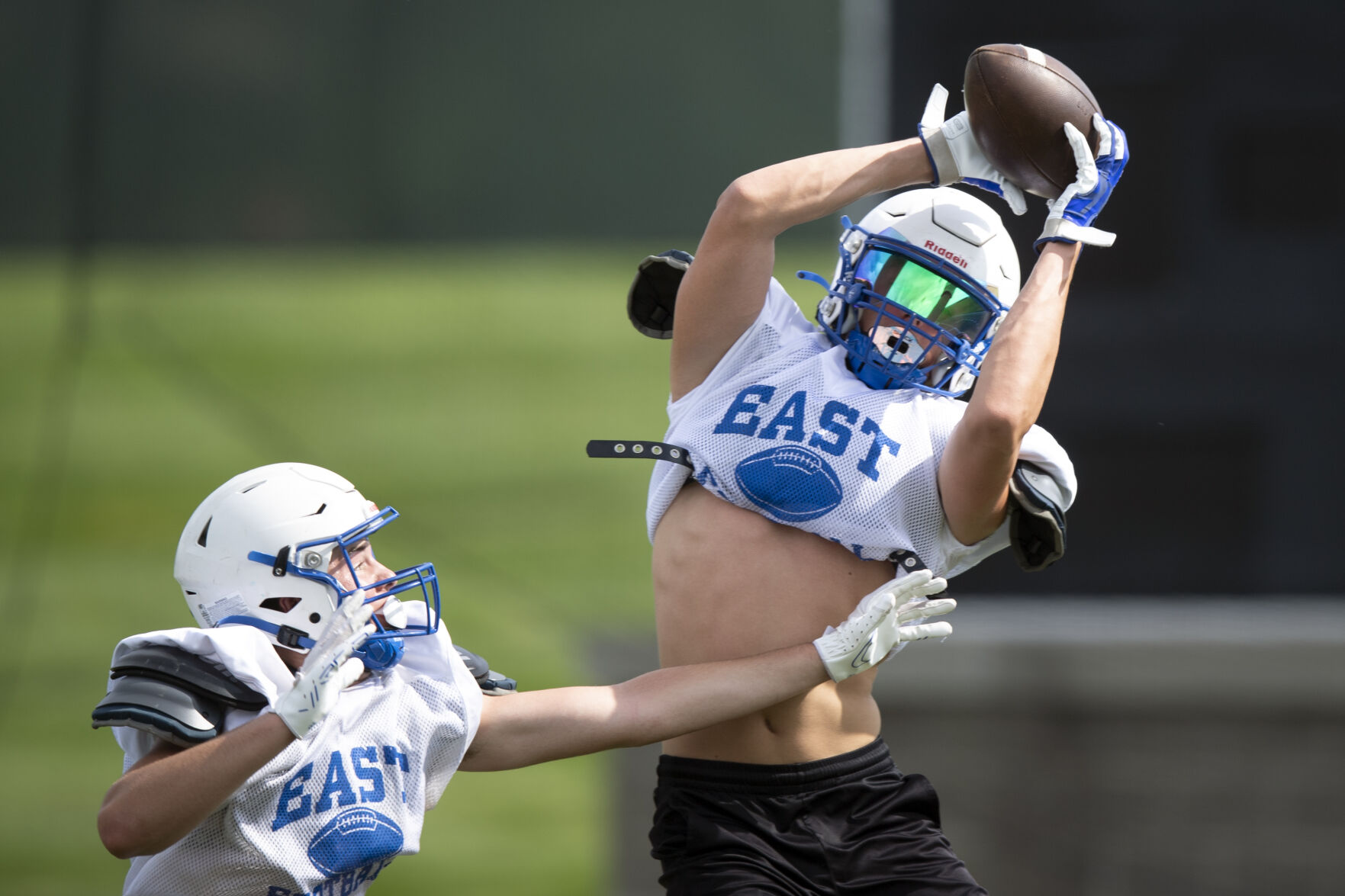 Lincoln East football practice, 8.10